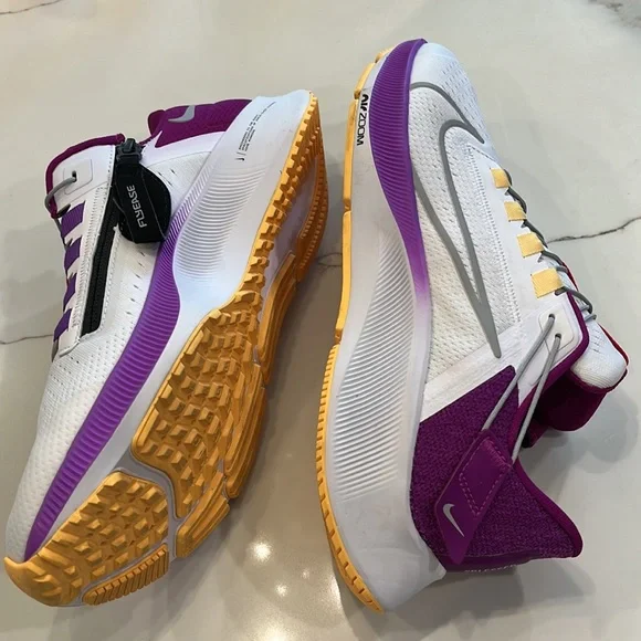Nike Air Zoom Pegasus worn once excellent condition 9. White, purple, yellow - Picture 5 of 16